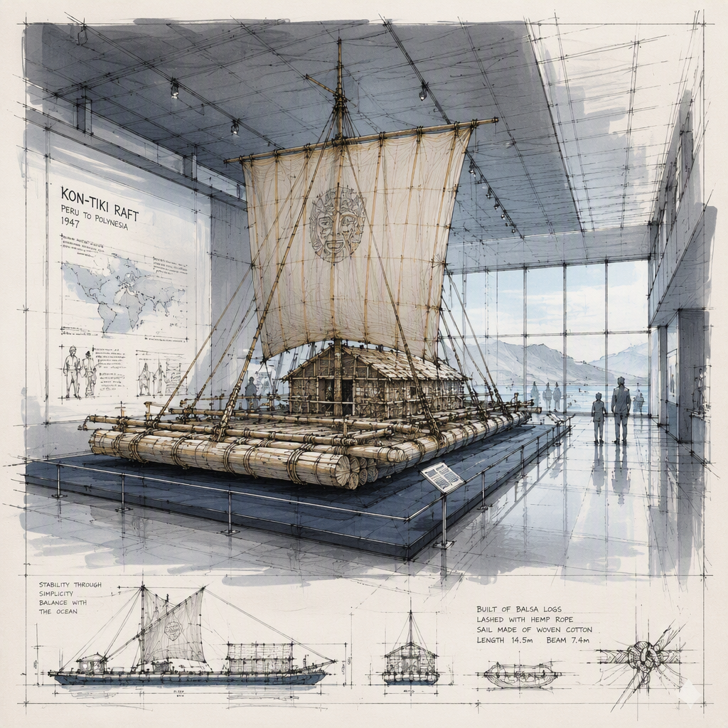 Kon-Tiki-museon historiallinen lautta