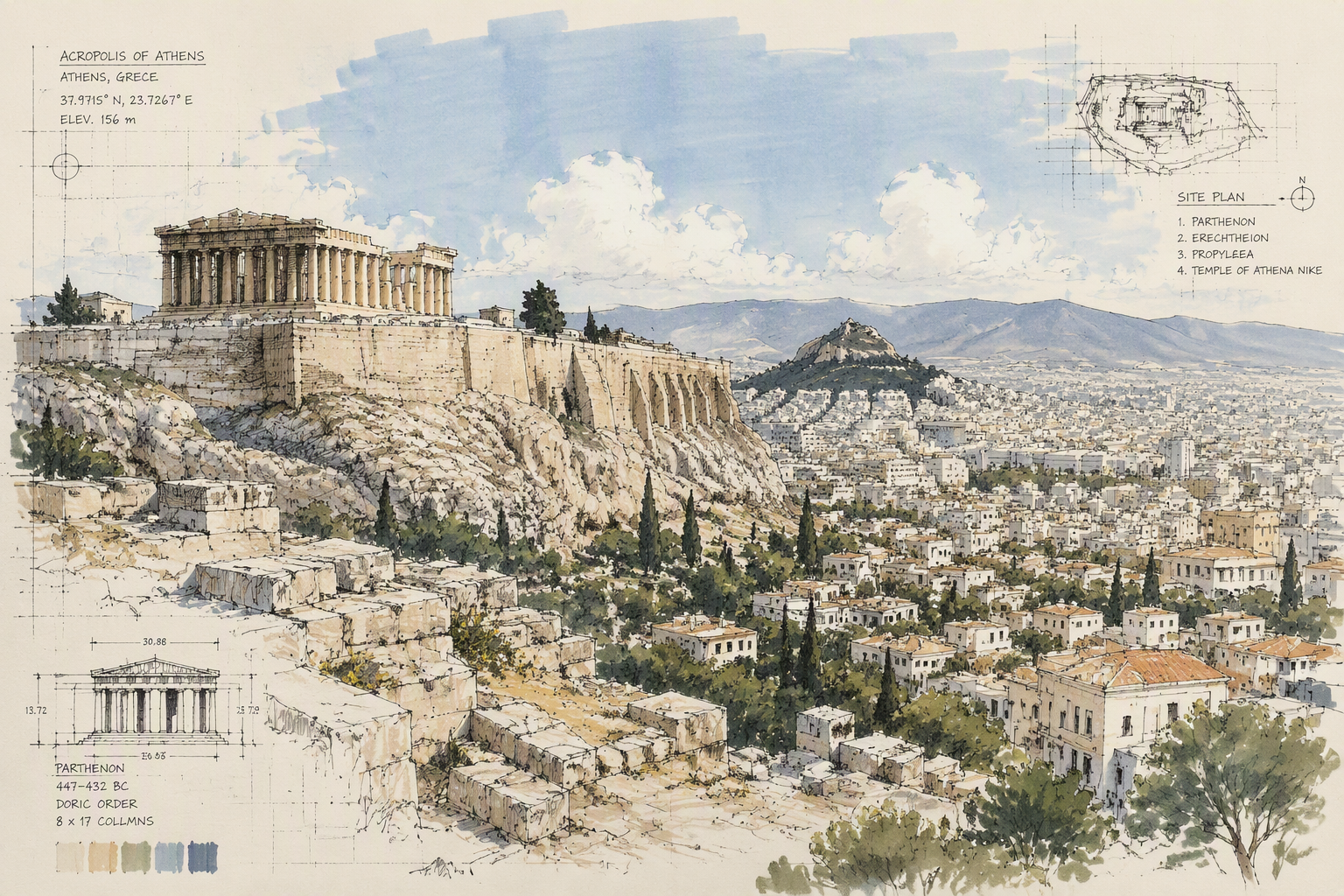 Ateenan Akropolis ja kaupungin historiallinen keskusta Ateenan Akropolis ja kaupungin historiallinen keskusta