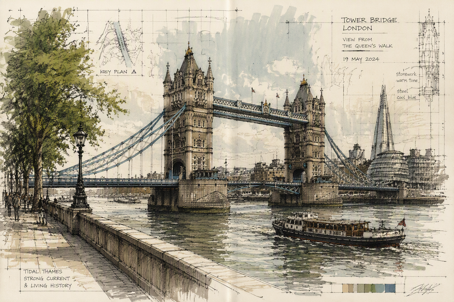 Thames-joki ja Hammersmithin silta