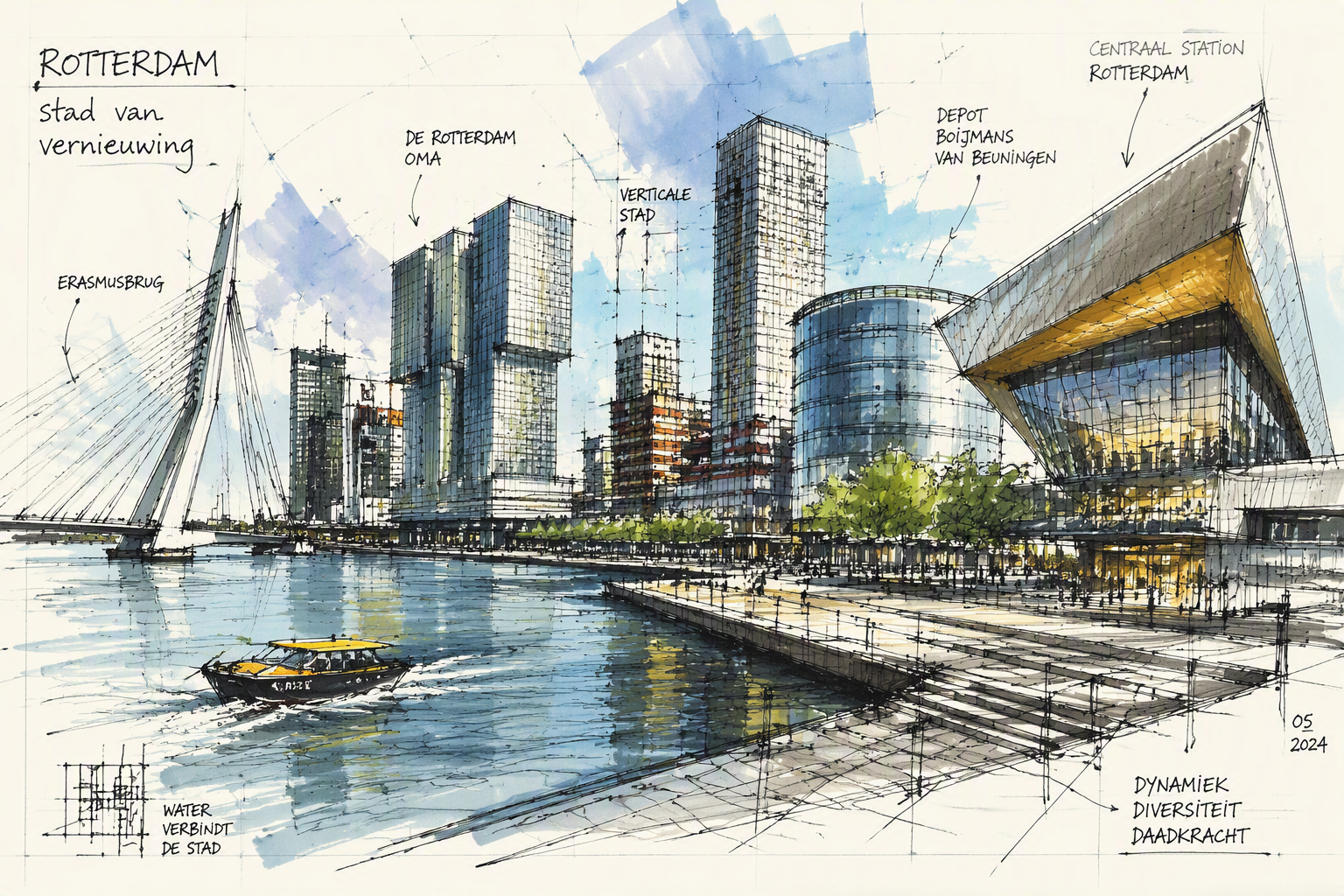 Moderni arkkitehtuuri Rotterdamissa