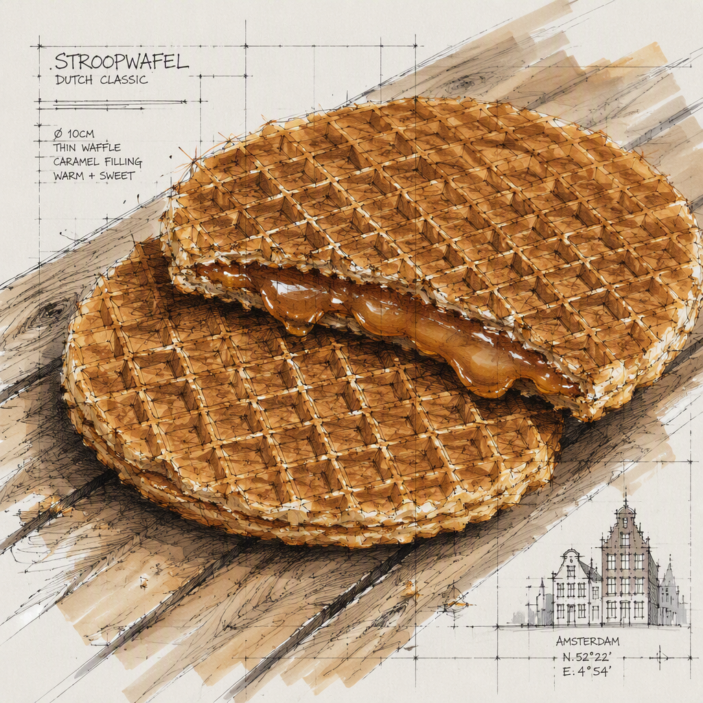 Perinteisiä hollantilaisia stroopwafel-keksejä Perinteisiä hollantilaisia stroopwafel-keksejä