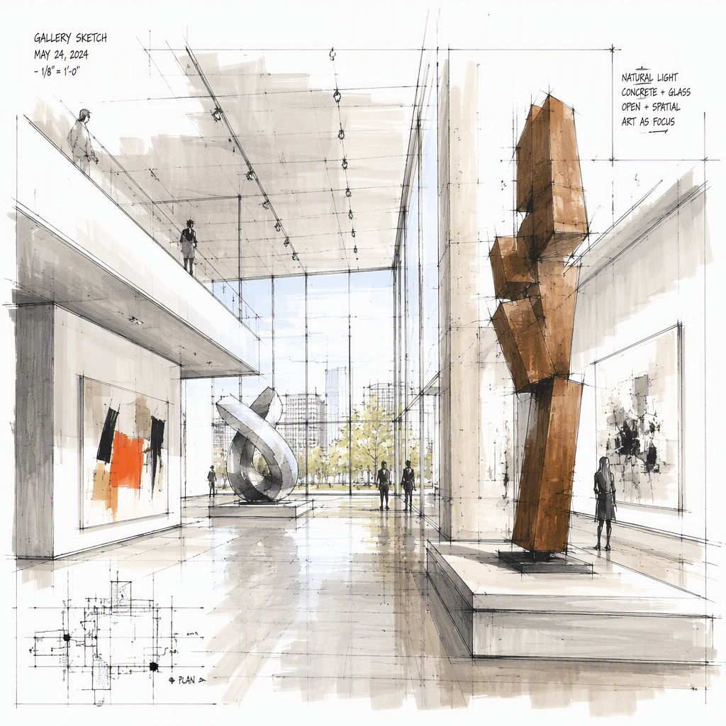 Moderni taidegalleria ja näyttelytila Moderni taidegalleria ja näyttelytila