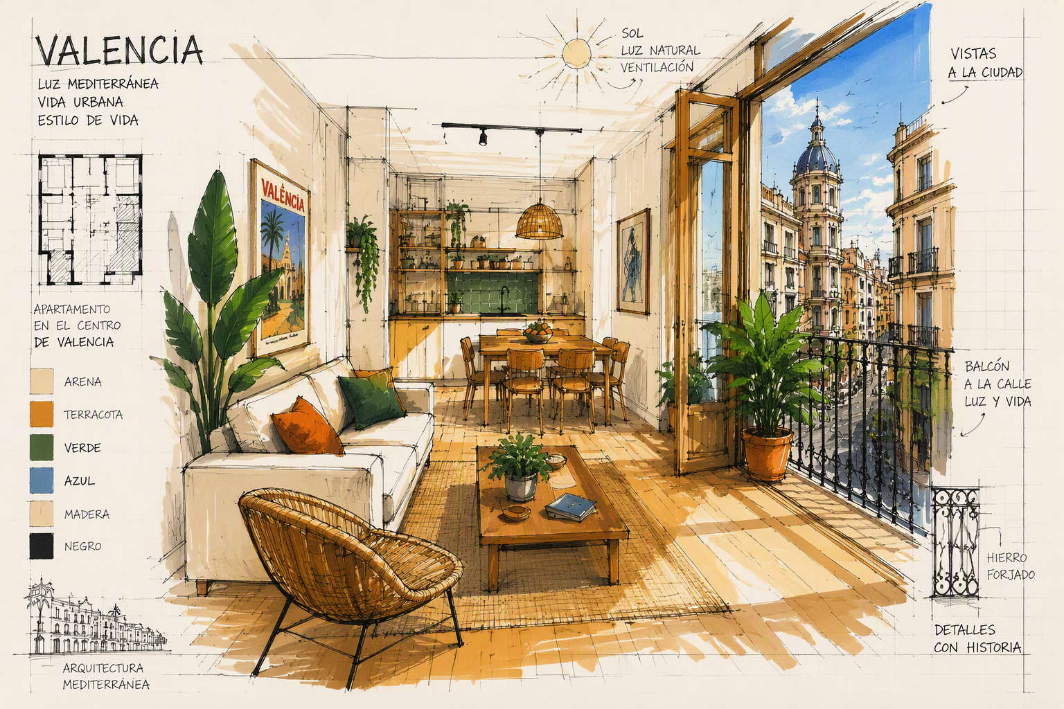 Moderni loma-asunto Valenciassa parvekkeella Moderni loma-asunto Valenciassa parvekkeella