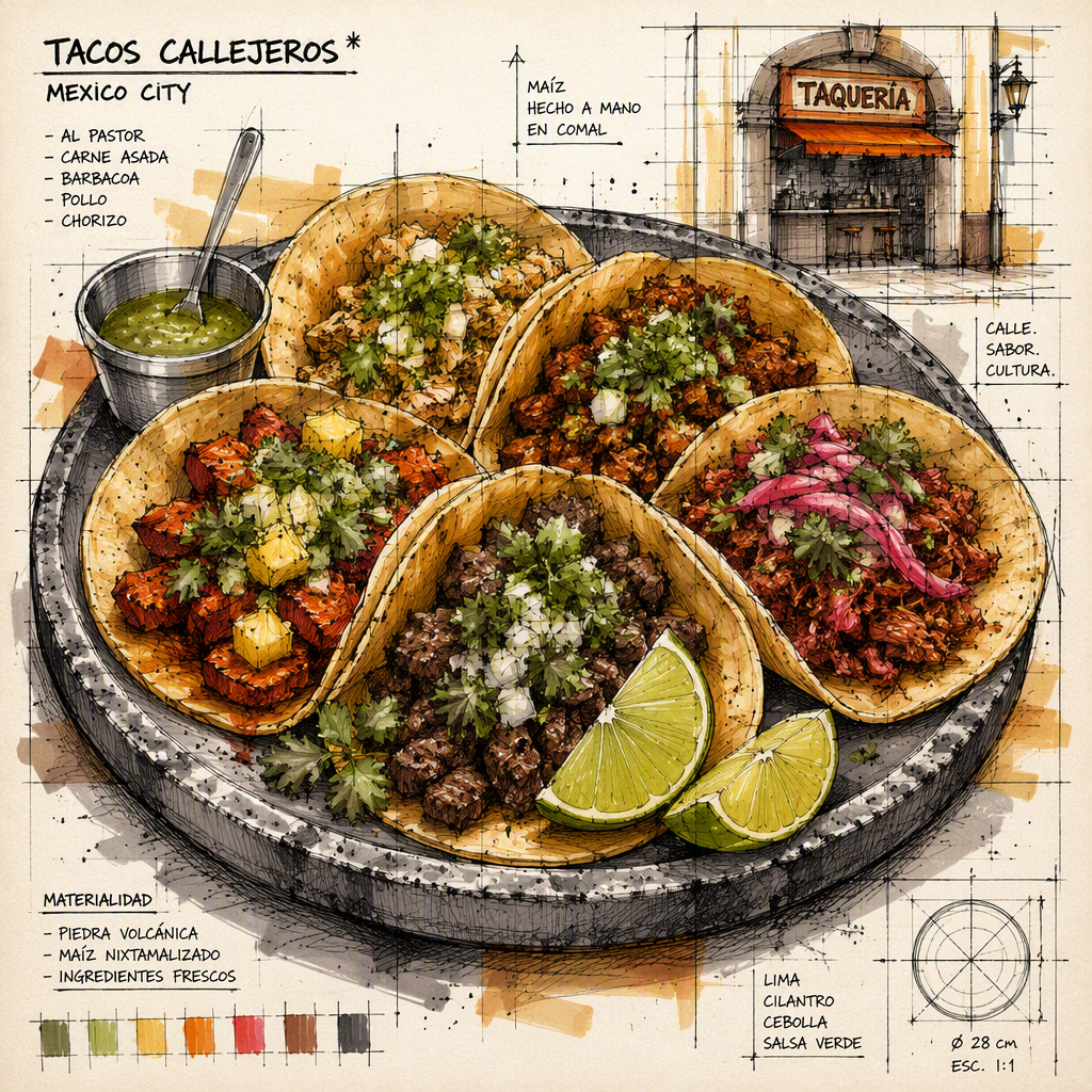 Meksikolaisia tacoja tarjoiltuna tuoreiden limelohkojen kera Meksikolaisia tacoja tarjoiltuna tuoreiden limelohkojen kera