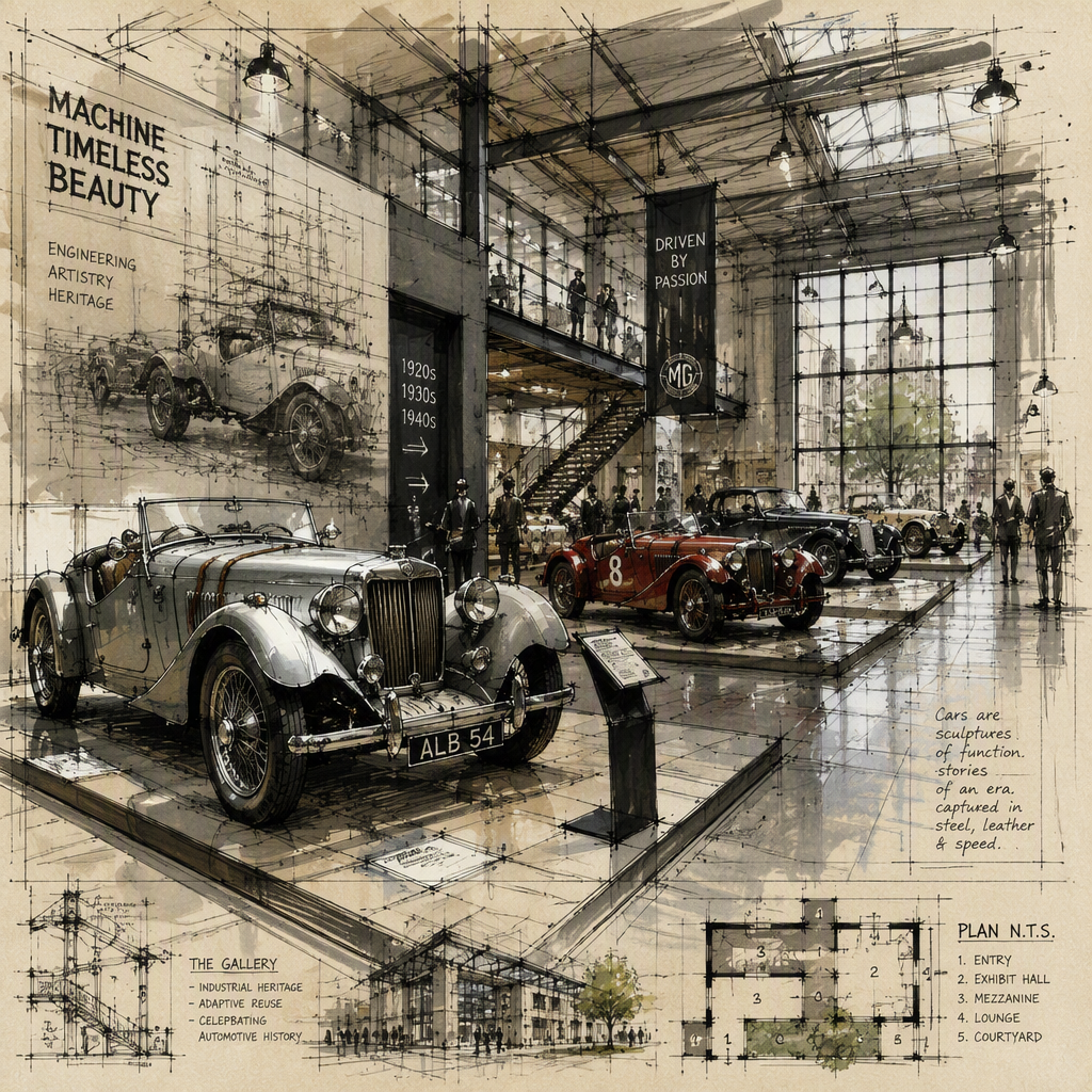 Klassisia autoja Museo dell'Automobilen näyttelyssä